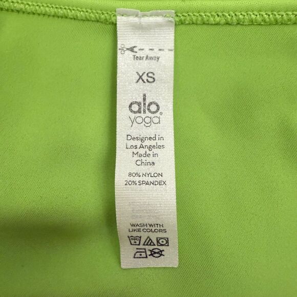 ALO Yoga Body Wave One-Piece Bodysuit Monokini XS Green Apple Cutout EUC B50 - Picture 6 of 6